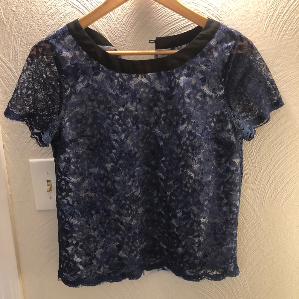 Express Blue Floral Top